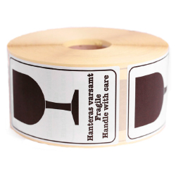 Etikett vit, hanteras varsamt 1000/rl