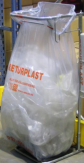 Säckhållare för returplast 240 l